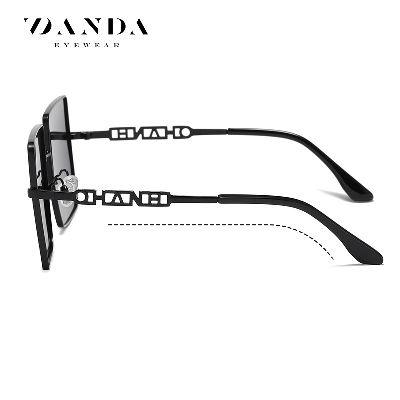 Celebridad de Internet mismo estilo caja cuadrada gafas de sol polarizadas para hombres Nuevo Marco de gran tamaño gafas de sol lisas de moda para mujer LS311