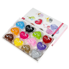 Colorful small heart-shaped candy color ink pad, rubber stamp carved ink pad, DIY stamp, HS12 color heart ink pad
