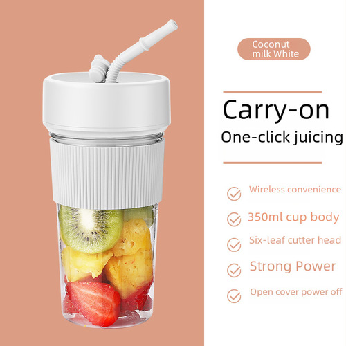 Cross-border USB Home Electric Juicer Wireless Portable Charger with Straw Juicer Gift Dropshipping One Piece