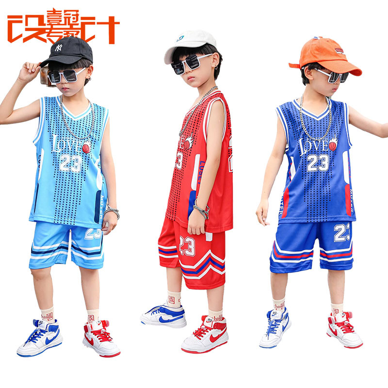 Children's Program Performance Clothes Basketball Clothes Suit Children's Jersey Sports Suit Vest Student Competition Training