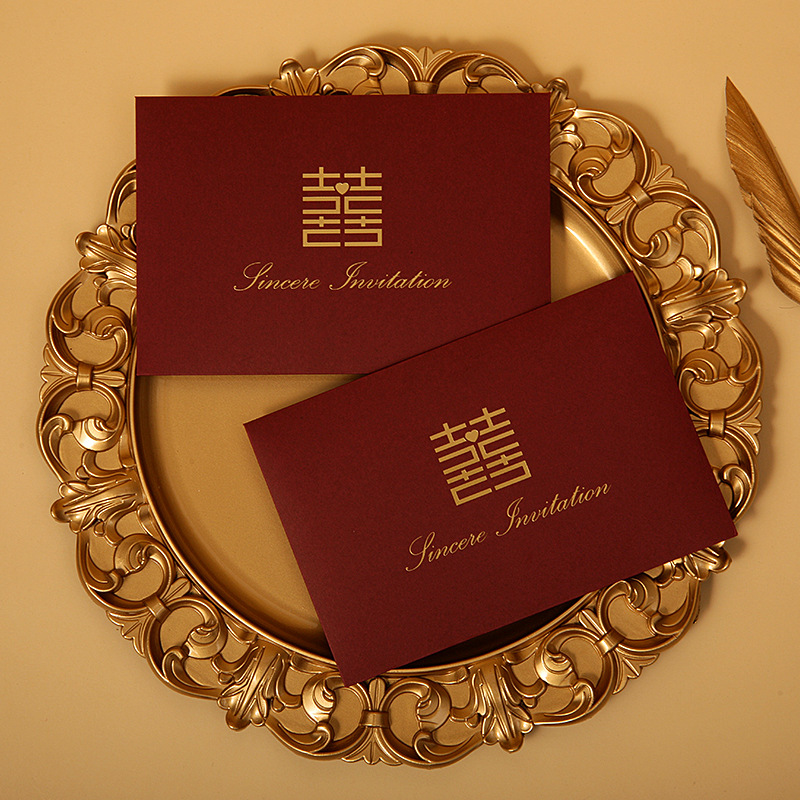 Nueva invitación de boda al por mayor creativo alto-Invitación de boda china de gama alta invitación de boda personalizada