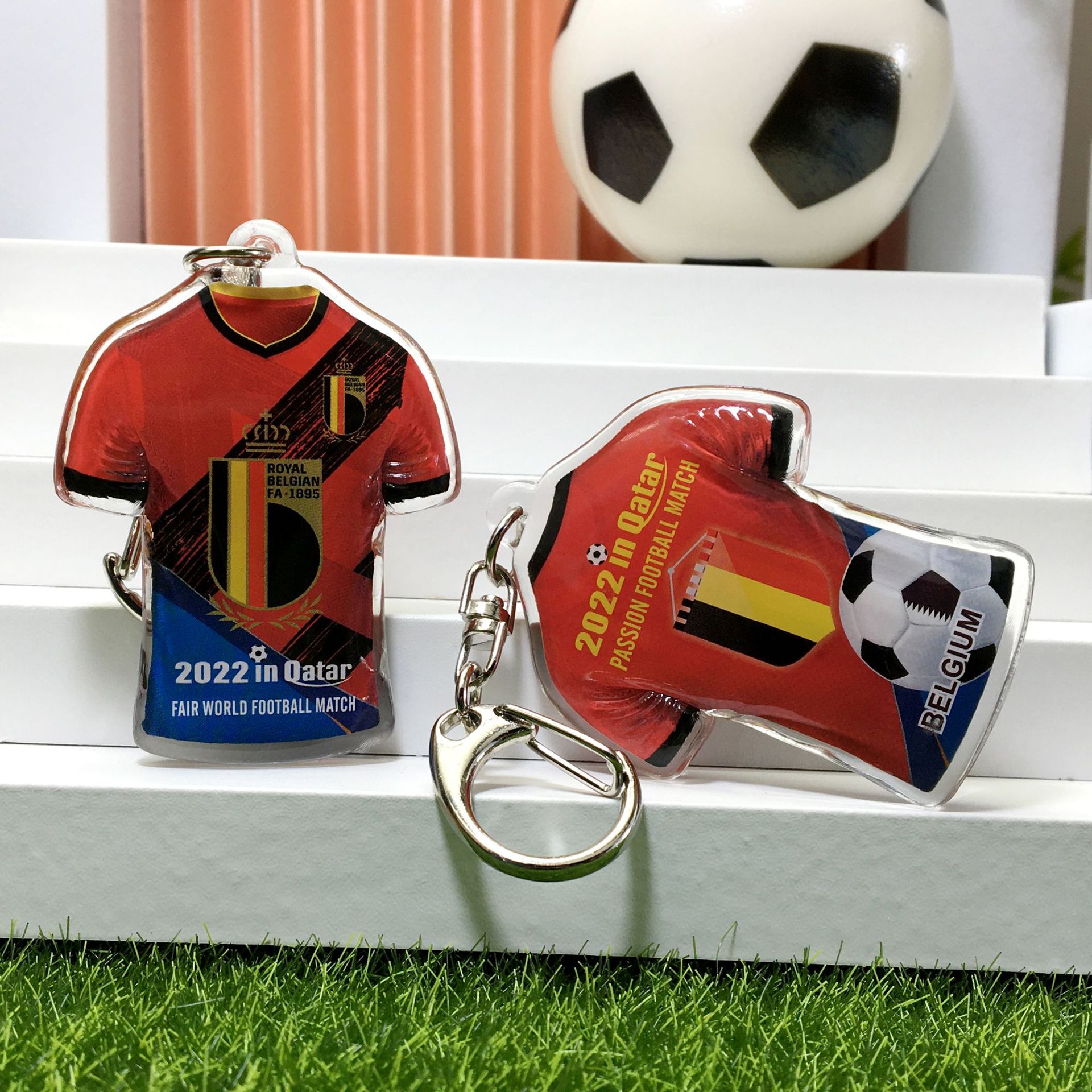 比利时队-队徽+旗帜+足球