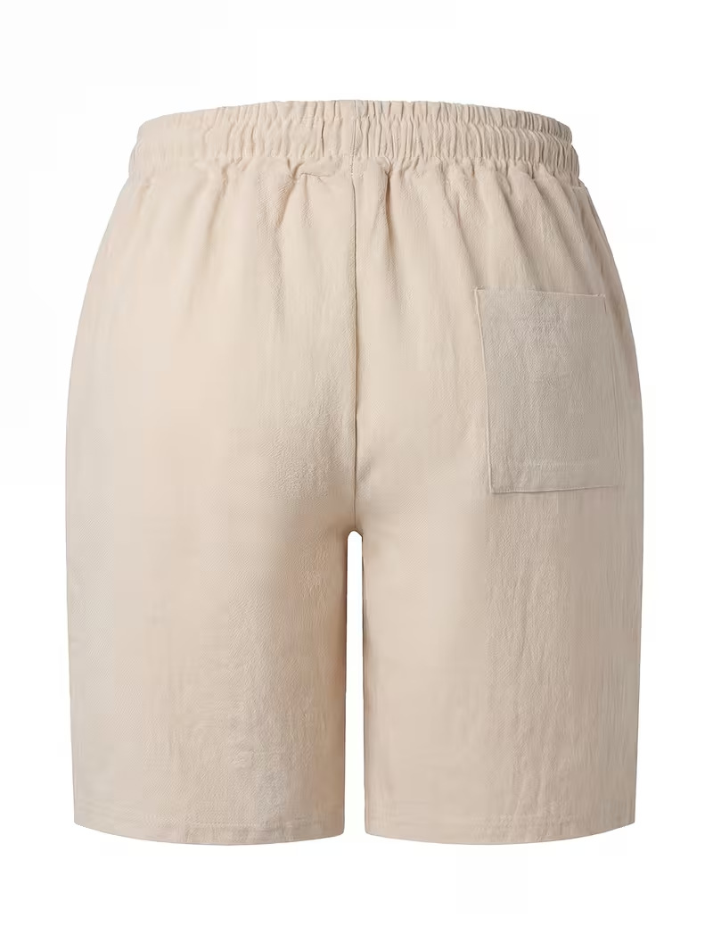 Heren linnen strandshorts in rechte pasvorm voor de zomer_voghion.com