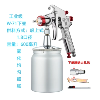High Atomization for Furniture, Sheet Metal Spray Repair - w-71-lower-pot-with-18-caliber-fitting