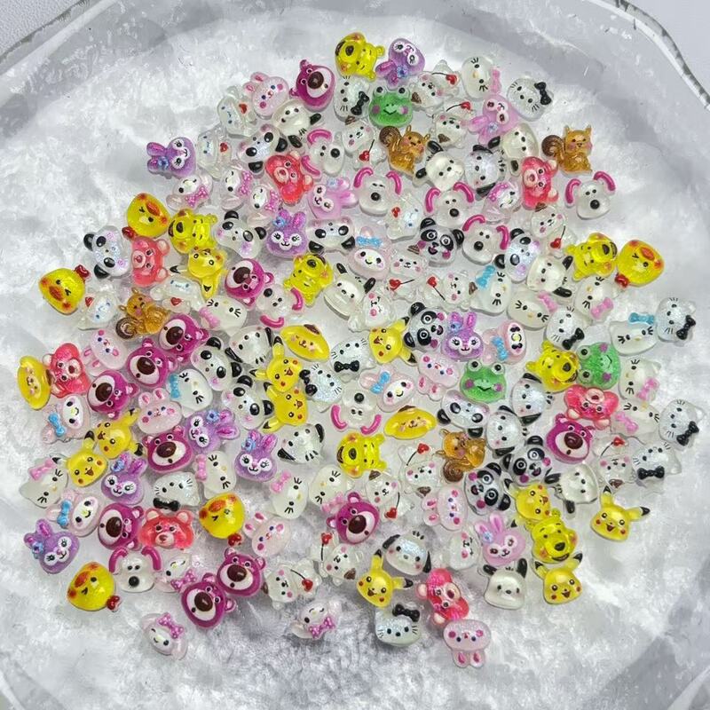 Cartoon Cute Mini Sanrio Pikachu Mixed Style Nail Art Accessories Resin 3D Nail Decorations