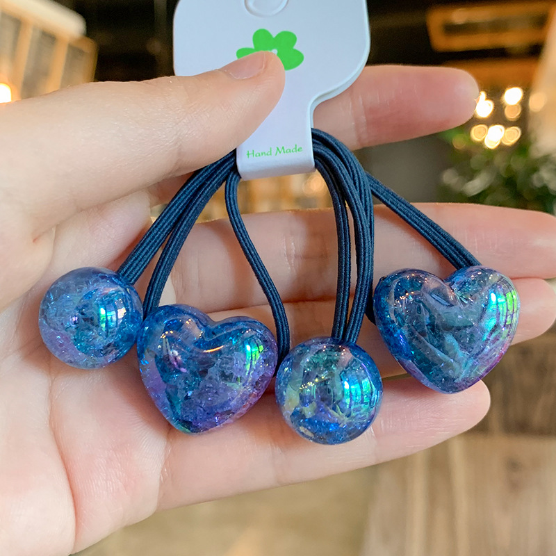 19g Weight Hair Tie Hair Accessories Type 2 pairs Quantity Casual, Daily Occasion Acrylic Material Heart Shape, Horse Pattern All Seasons Season Kid'S, Women's Gender Sweet Style Sweet Kid'S Women's Heart Shape Horse Acrylic Hair Tie 14