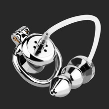 男用金属贞操锁 大小号肛塞 不锈钢贞洁器平板鸟笼sm禁锢束缚cb锁