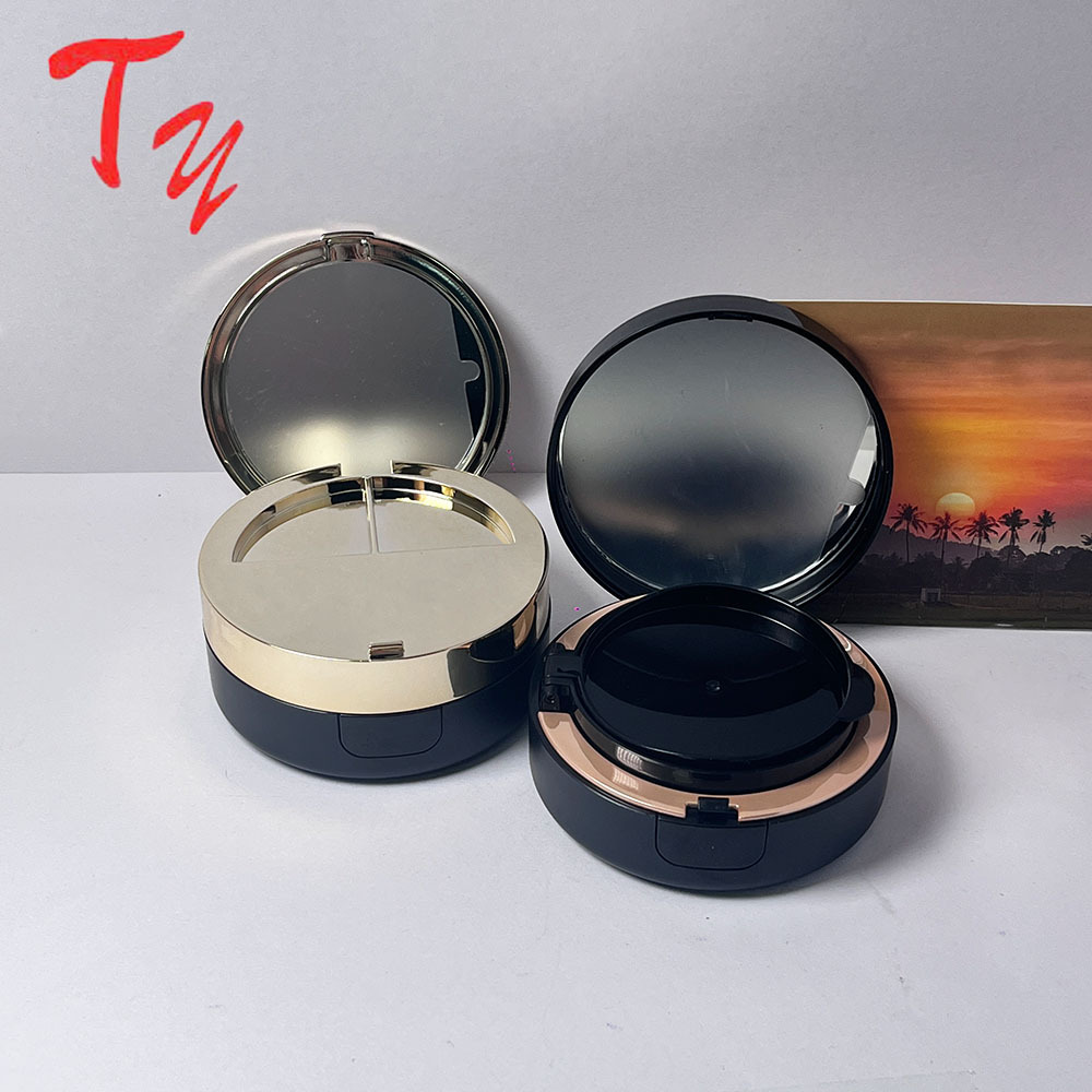 爆款圆形气垫 BB霜气垫粉饼蜜粉眼影修容一体空盒带镜 化妆品包材