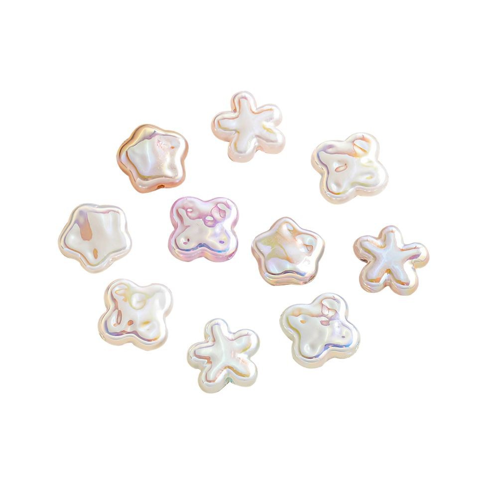 30 ABS Barroco Alien Clover Star Flor con cuentas Pulsera de bricolaje Accesorios de joyería Lote suelto