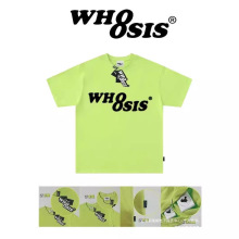 WHOOSIS(不知其名)幻影logo纯棉t恤夏季打底宽松短袖潮牌男情侣