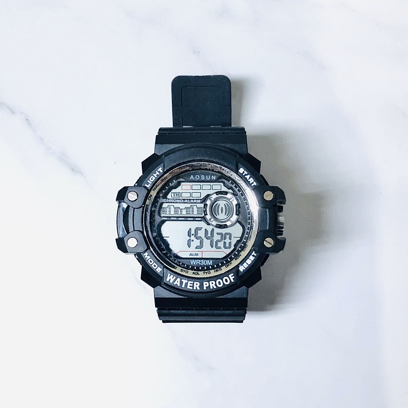 韩版学生手表 运动防水多功能电子表 男生个性游泳户外登山表爆款详情图6