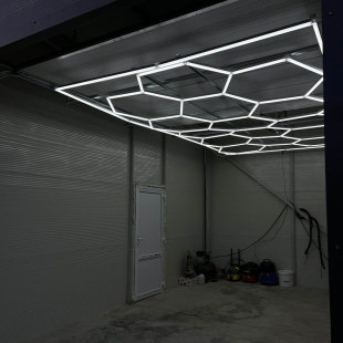 Car Showroom Honeycomb Light 220V Cross-Border Hexagonal Anti-Leakage Led Light 4S Store Special High-Brightness Lighting 15 Holes