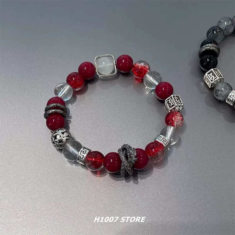 人気急上昇中！ブースで売れる手作りブレスレット、ネットで話題の重複しないデザイン、超可愛い中国風DIYガラス製ブレスレット|undefined