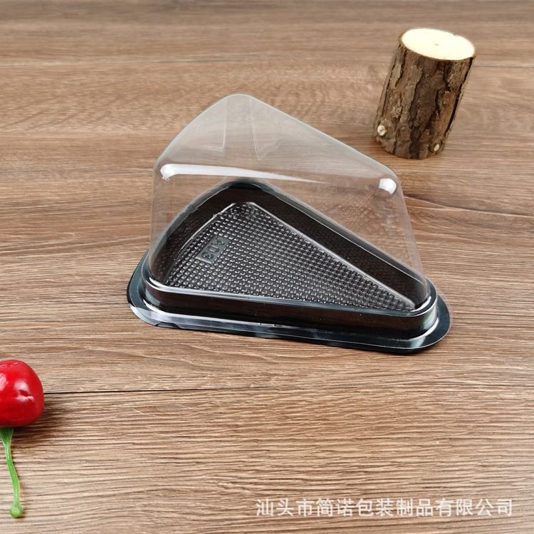 Caja de pastel de triángulo 6 pulgadas 8 pulgadas mousse caja de corte de múltiples capas A03 caja de embalaje para hornear desechable