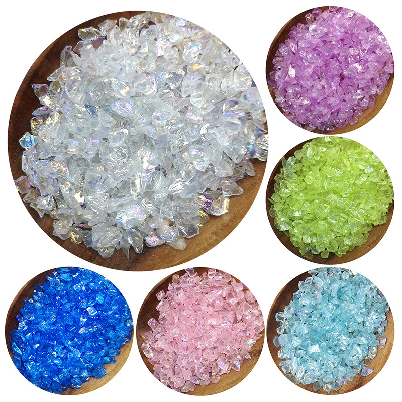 AB fantasy fragmented nailor transparent crystal color glass sand…
