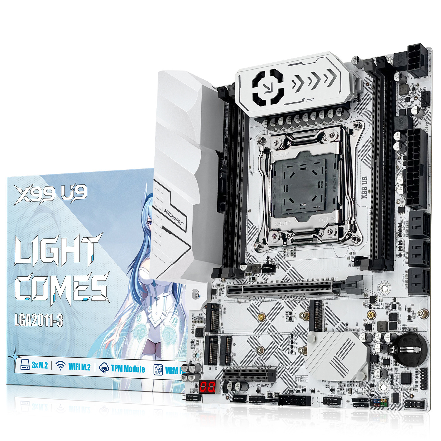 Machinist X99 U9 motherboard C612 TPM2.0 four channels DDR4