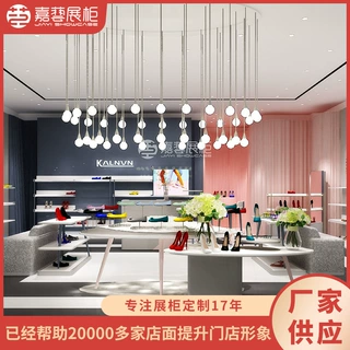 厂家定制商场鞋店展柜货架 不锈钢商用鞋包店货柜 灯饰鞋子展柜
