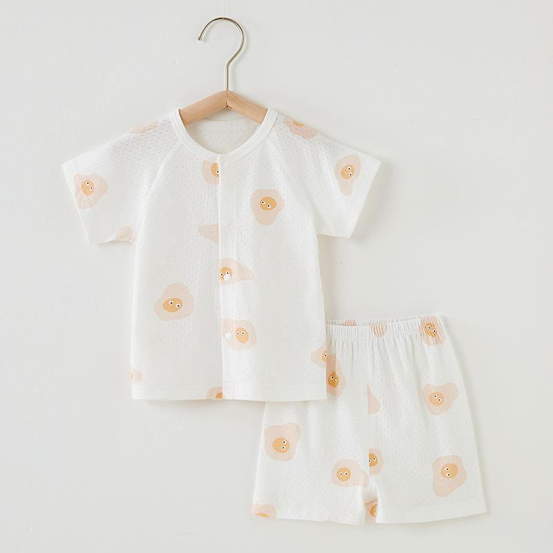 Baby Short-sleeved suit Children's Summer Thin Cotton Unisex Baby Half-sleeved Newborn Two-piece Shorts Baby Short-sleeved suit Children's Summer Thin Cotton Unisex Baby Half-sleeved Newborn Two-piece Shorts