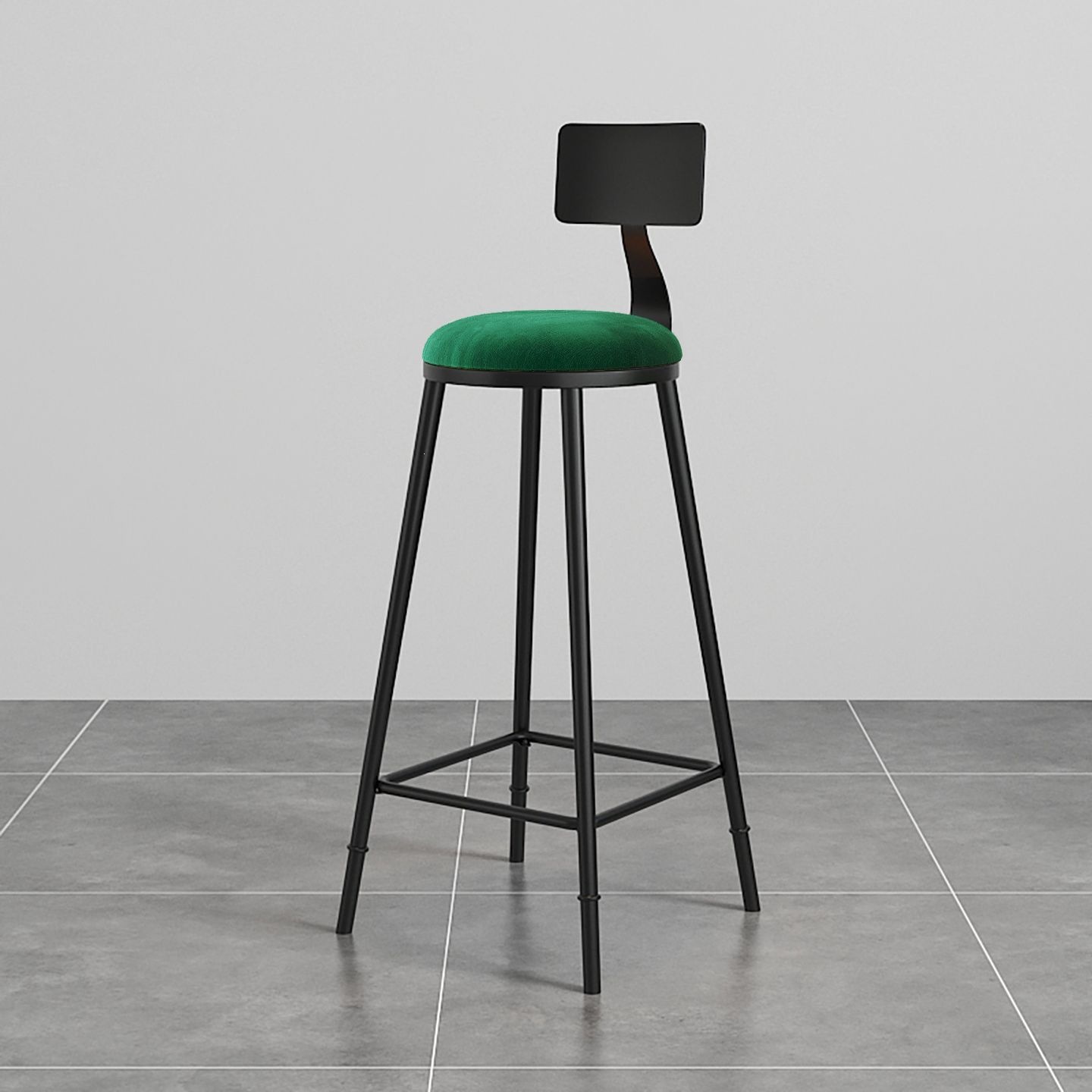 With back green suede
