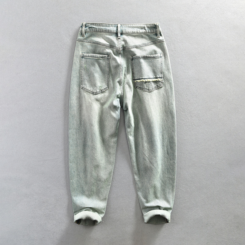 1015 jeans casual da uomo per una sostituzione dei capelli_voghion.com