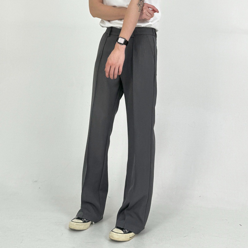 质感TR面料西裤 cleanfit直筒垂感微喇休闲裤男vibe潮男舒适