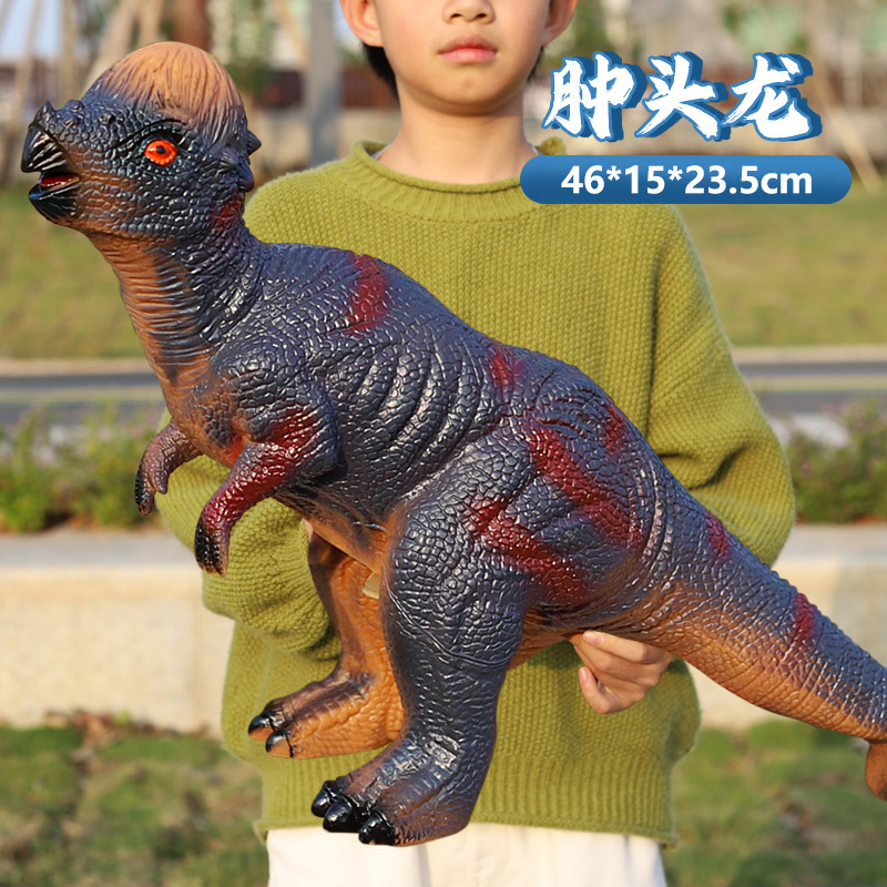 国境を越えた卸売 恐竜 ソフトプラスチック ティラノサウルス トリケラトプス 動物模型 プラスチック製 子供向けギフト 模擬恐竜玩具|undefined