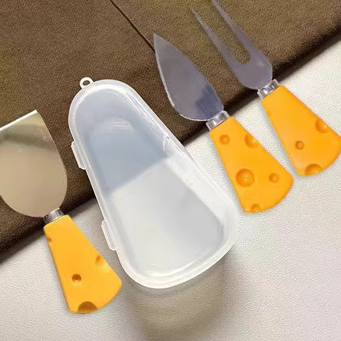ins queso tenedor pequeño picnic occidental encantador cubiertos portátiles mango cuchillo cuchara tenedor de frutas set cuchillo de filete