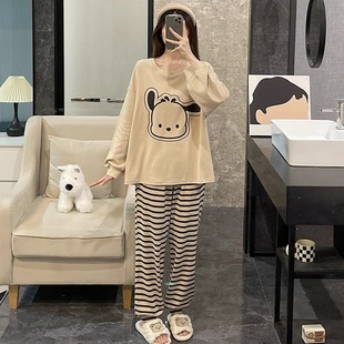 Pajamas for Women Spring and Autumn New Popular Long-Sleeved Plus Size Home Clothes Cartoon Sweet Girl Cute Style Suit