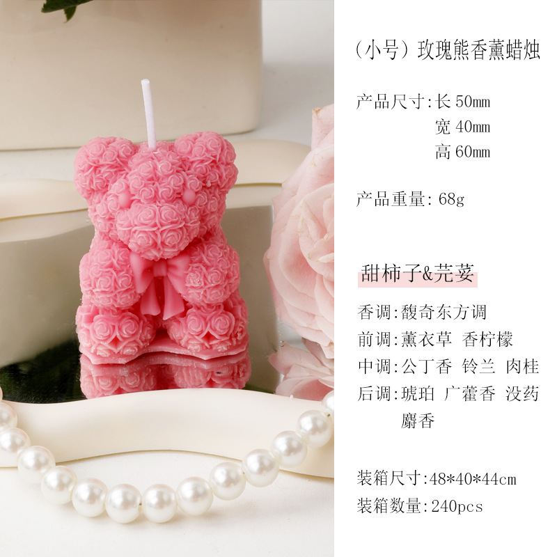 Small Rose Bear Rose Pink (Fragrance: sweet persimmon & coriander)