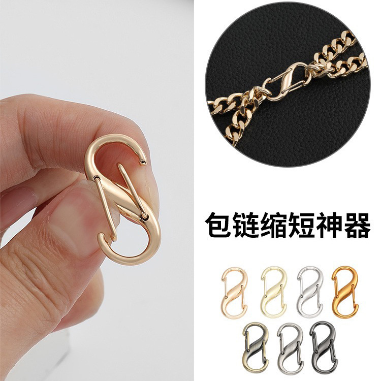 Manufacturer Wholesale Bag Chain Adjustment Buckle, Bag Strap Adjustment Chain, Bag Shortening Buckle, Shoulder Strap Chain Accessories, Metal Ring