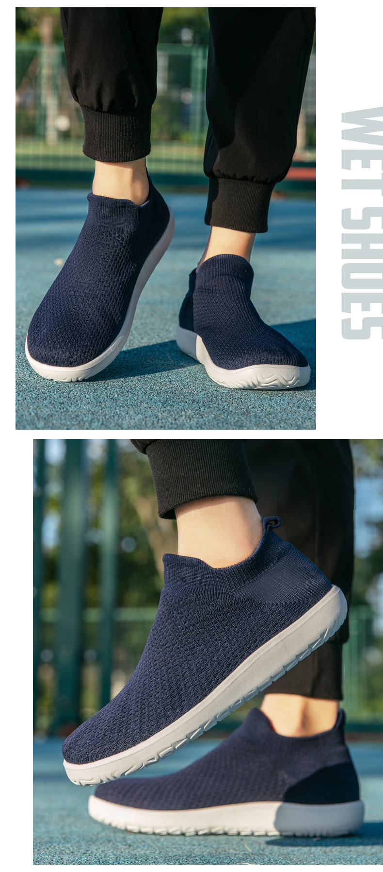 Cross-border Wide-toe Sock Barefoot Large Size M's Walking Shoes, Foreign Trade Lightweight Slip-on Casual Shoes For_vogvips.com