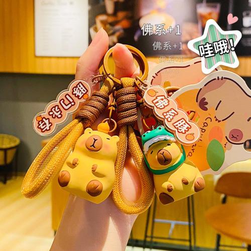Creative Cartoon Cute Capybara Pendant Capibara Keychain Bag Pendant Small Gift Gift Wholesale