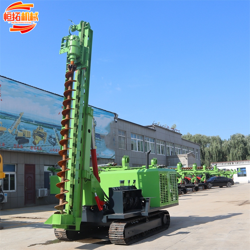 工程橡胶履带螺旋打桩机可入户的小型光伏地钉钻机双动力凿岩钻