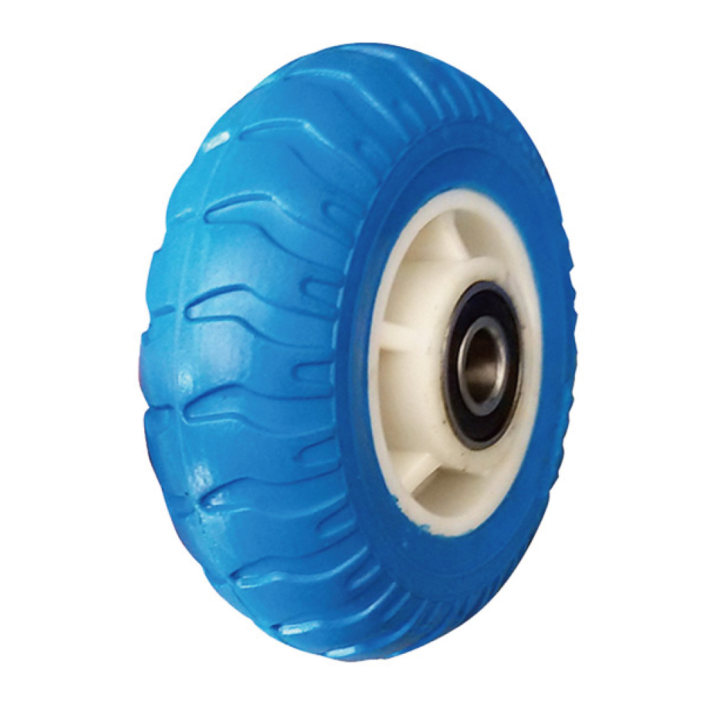 厂家直销10寸耐磨载重实心轮 脚轮pu轮 免充气发泡轮胎 轮子滚轮