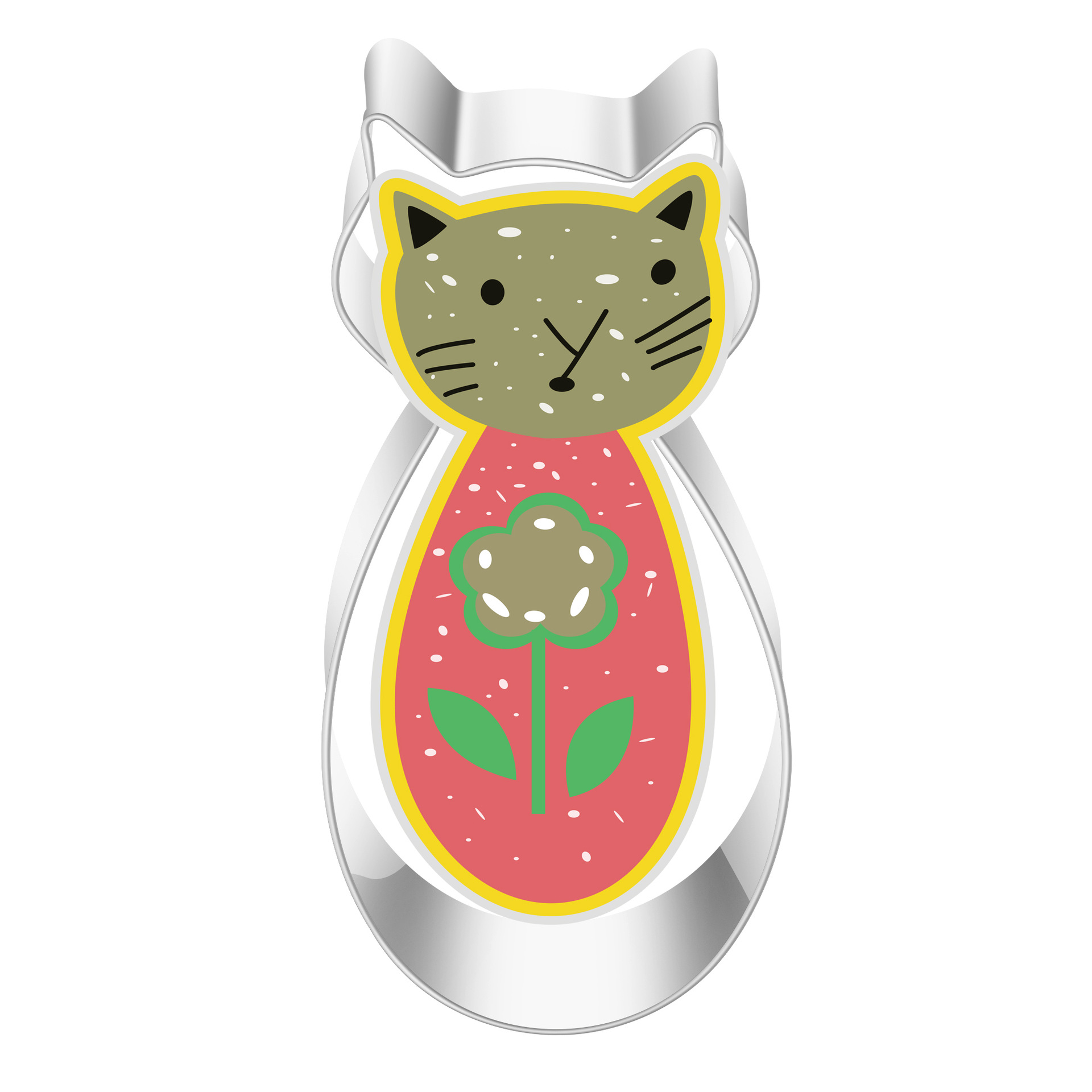 Acero inoxidable galleta molde de dibujos animados animales gatito ratón corte DIY pan al vapor herramienta para hornear