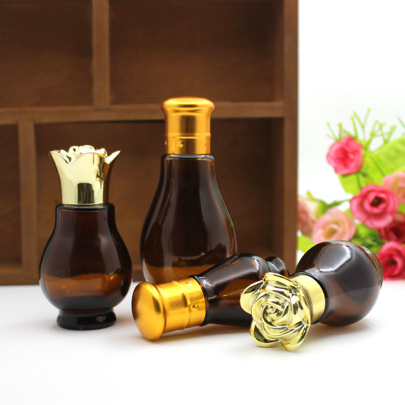 单葫芦精油瓶 茶色精油玻璃瓶10 20 30 50ml调配瓶 香水分装空瓶