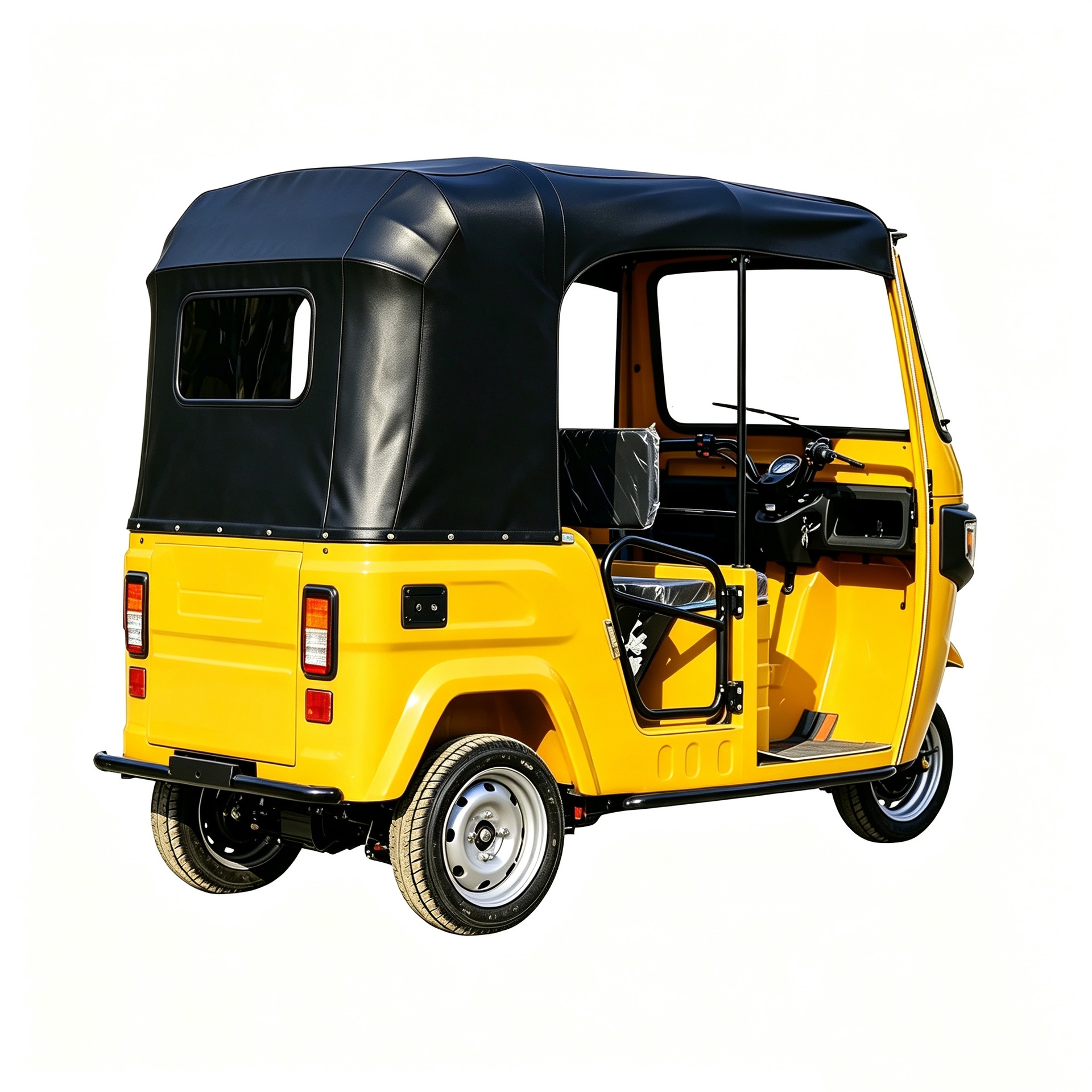 Overseas market fuel-powered three-wheeled motorcycles, large-space enclosed passenger taxis, rural taxis in Africa and South Asia
