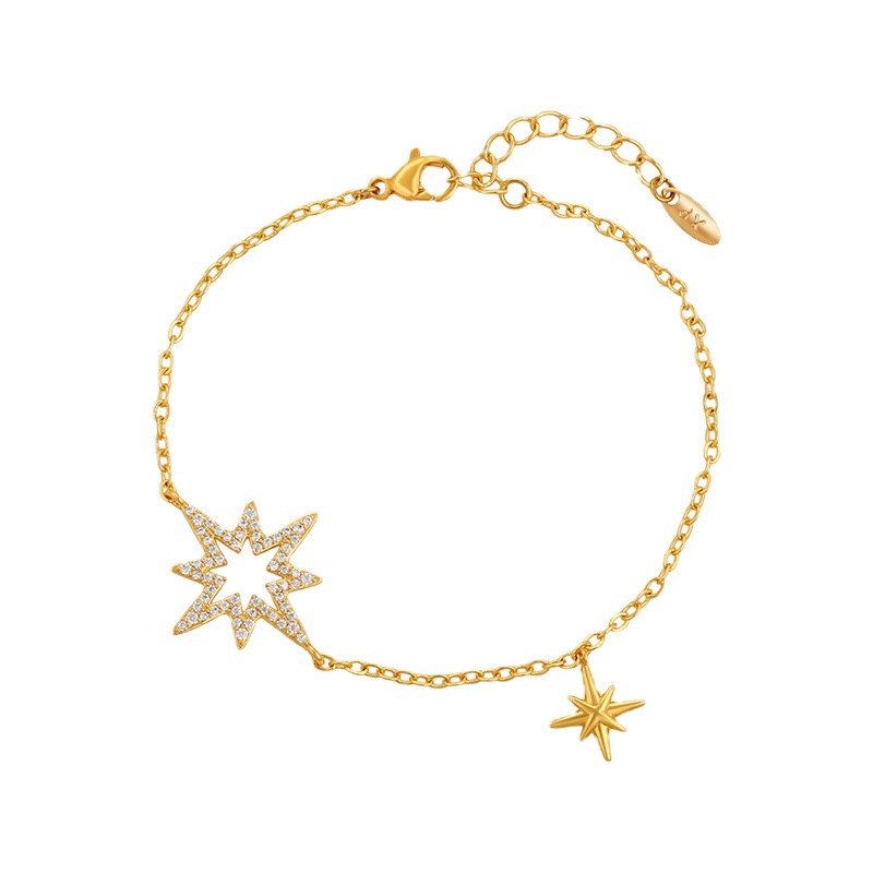 Xuping joyería ajustable pulsera de estrellas de ocho ángulos coreana sensación de textura red joyería de mano estrella al por mayor mujeres