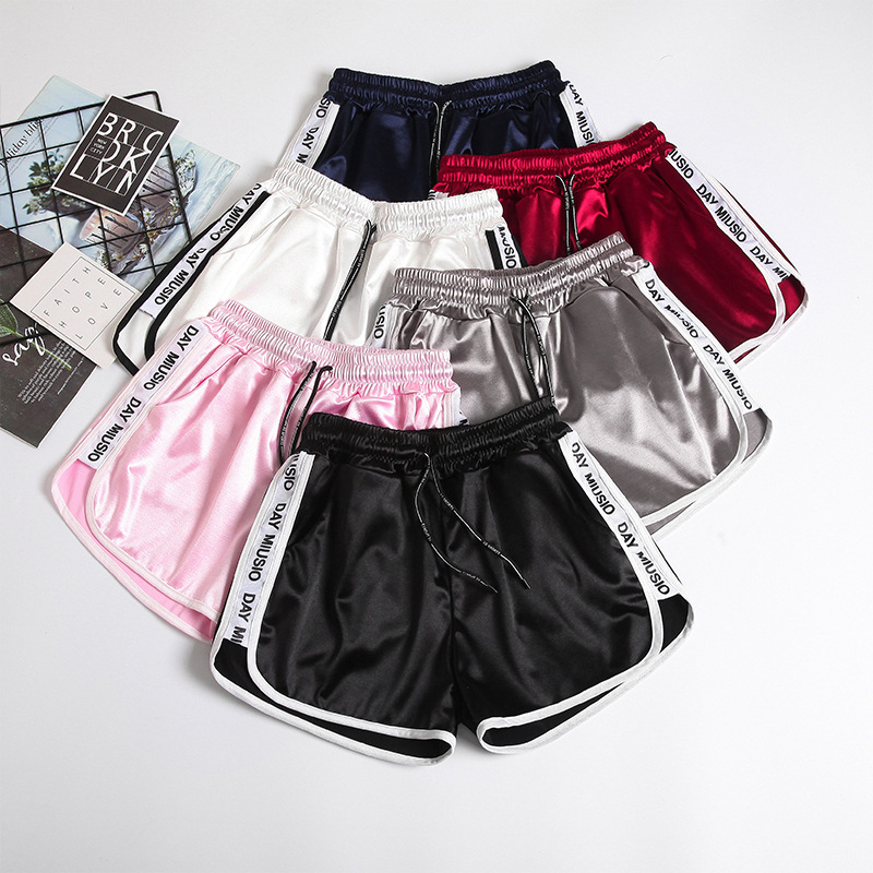 Korean Glossy Quick-Dry Sports Shorts for Women, New Summer Style Running Casual Shorts, Loose Fit for Plus-Size Women, Wide-Leg Pants for Women Korean Glossy Quick-Dry Sports Shorts for Women, New Summer Style Running Casual Shorts, Loose Fit for Plus-Size Women, Wide-Leg Pants for Women