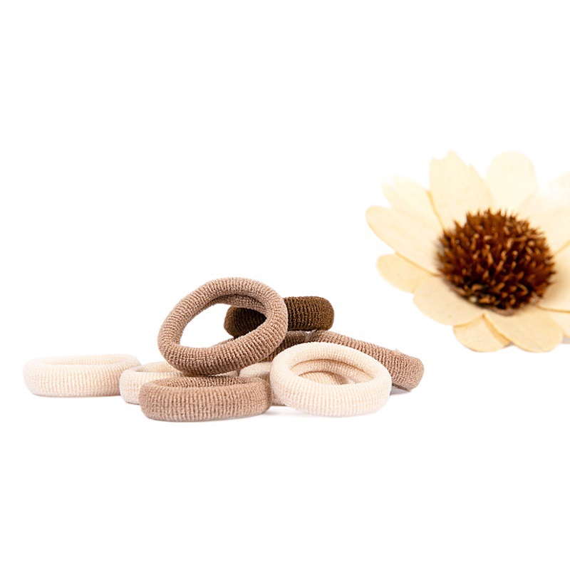 100 unids/puede nuevo estilo coreano accesorios para el cabello de los niños de alta elástico toalla anillo sin costuras pequeño tamaño caramelo color pelo anillo al por mayor