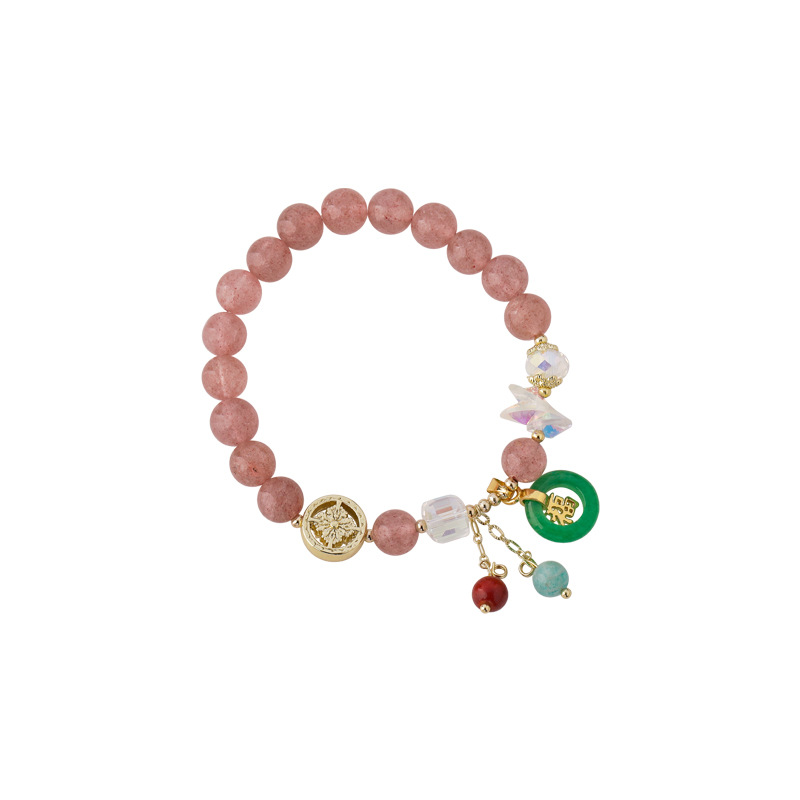 wholesale jewelry crystal color beaded pendant bracelet nihaojewelry