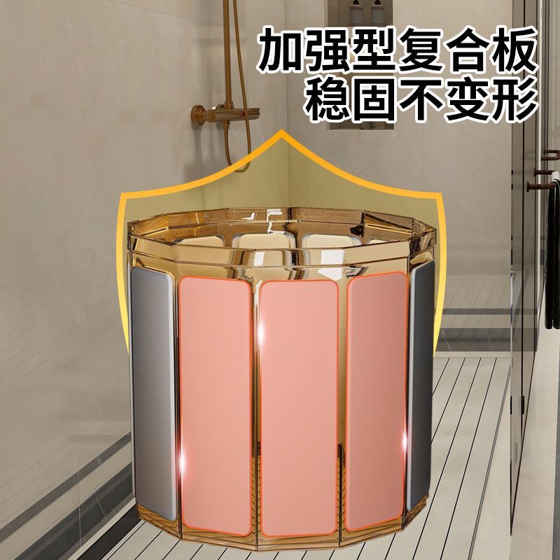 Baño plegable para adultos, baño doméstico plegable para niños, bañera de baño más gruesa para bebés nadar todo el cuerpo