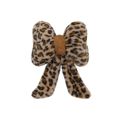 New Car Seat Cushion, Winter: Seat cushion, seat cover - rabbit-fur-leopard-print-ribbon-headrest
