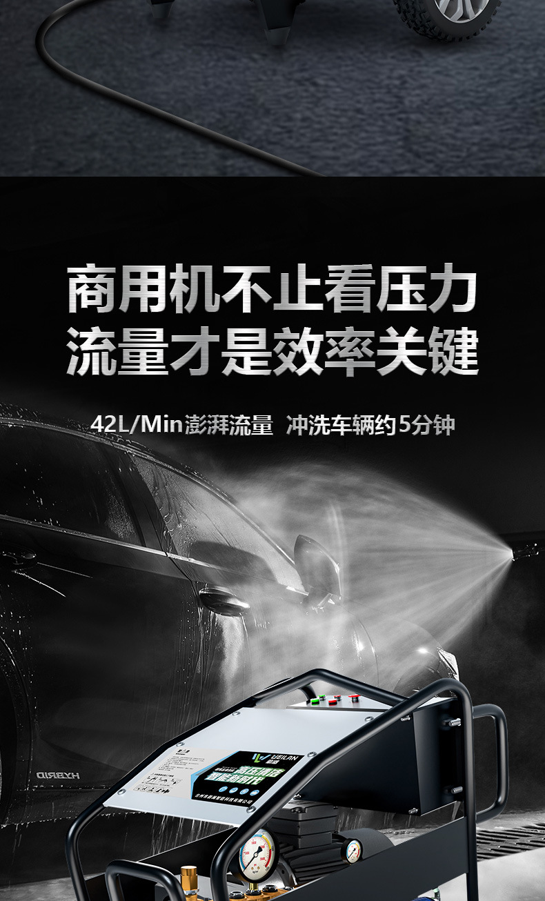 Ultra-High-Pressure Cleaning Machine, Industrial-Grade Powerful Floor Washer, 500kg Car Wash Machine Water Gun, Commercial Car Wash Shop, Farm
