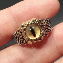 新款欧美合金恶魔之眼戒指开口戒指可调节多色厂家批发
