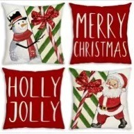 クロスボーダークリスマス枕感謝祭リネンショートぬいぐるみピーチスキンプリントクッション背もたれクリスマス枕カバー|undefined