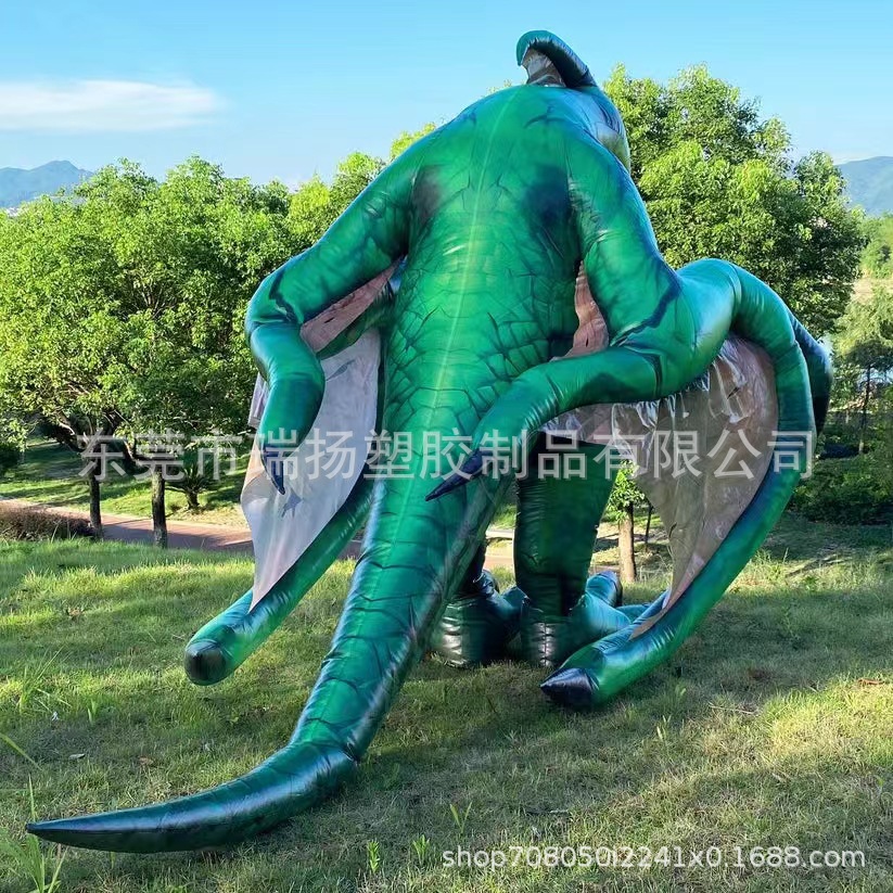 定 制仿真动物模型充气PVC霸王龙迅猛龙恐龙玩具模型