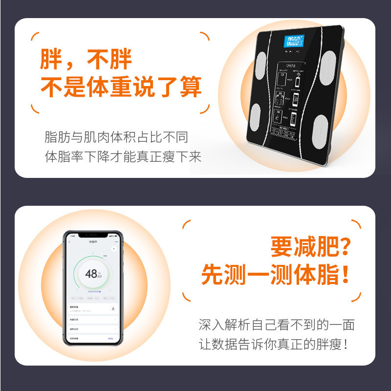 Casa inteligente precisión grasa corporal báscula de pesaje báscula del cuerpo humano de carga electrónica escala medidor de grasa venta al por mayor
