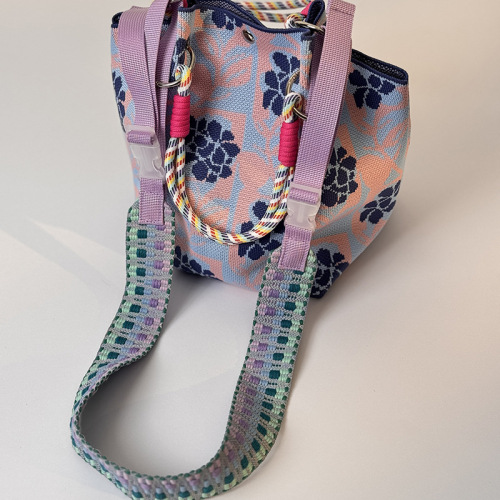 Knitted shoulder bag, niche design bucket bag tote bag handbag casual versatile crossbody bag woven portable bag