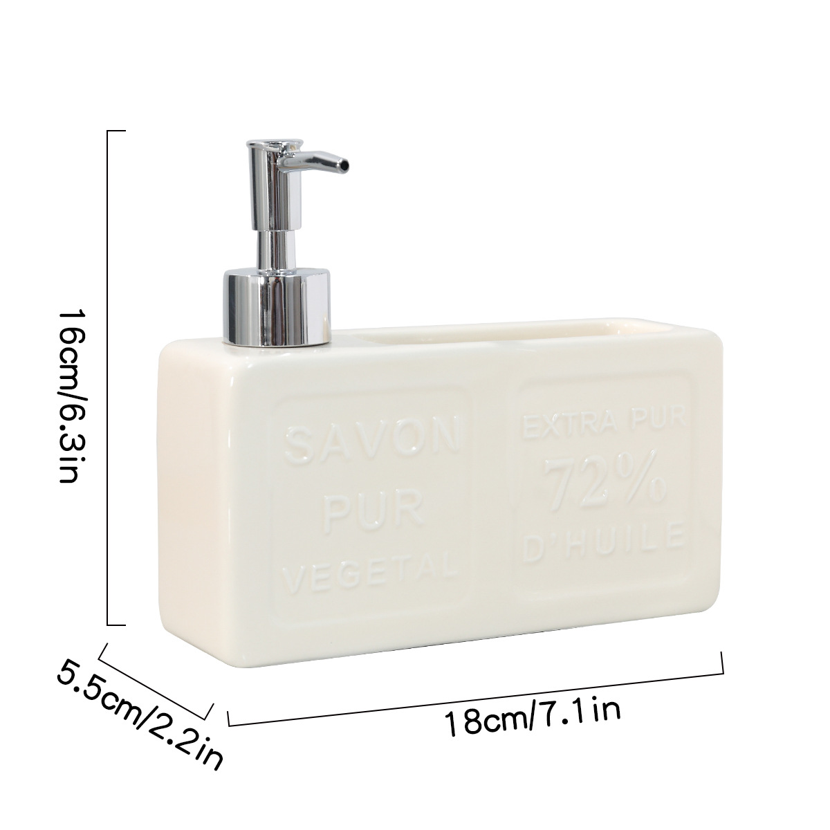 Dispensador de jabón de manos para lavabo de cerámica, dispensador de champú, dispensador de gel de ducha, dispensador de jabón para platos, dispensador de desinfectante de manos